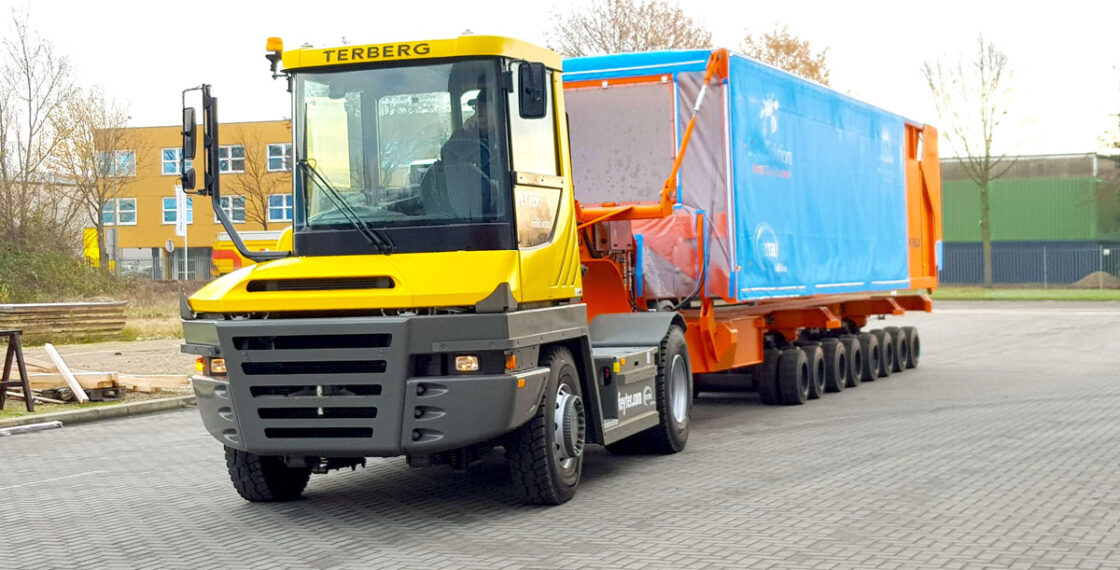 Terberg tractor and movella trailer at Steel Solutions